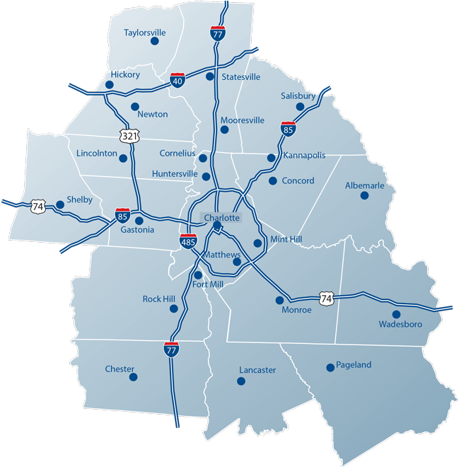 Charlotte Locksmith on Charlotte Map